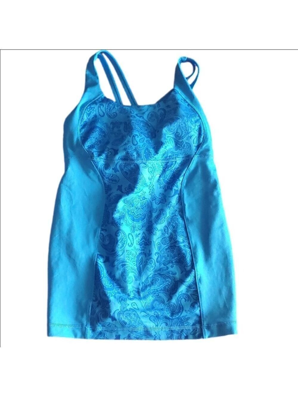 Lululemon Energy Paisley Cornflower Blue Tank top size 6